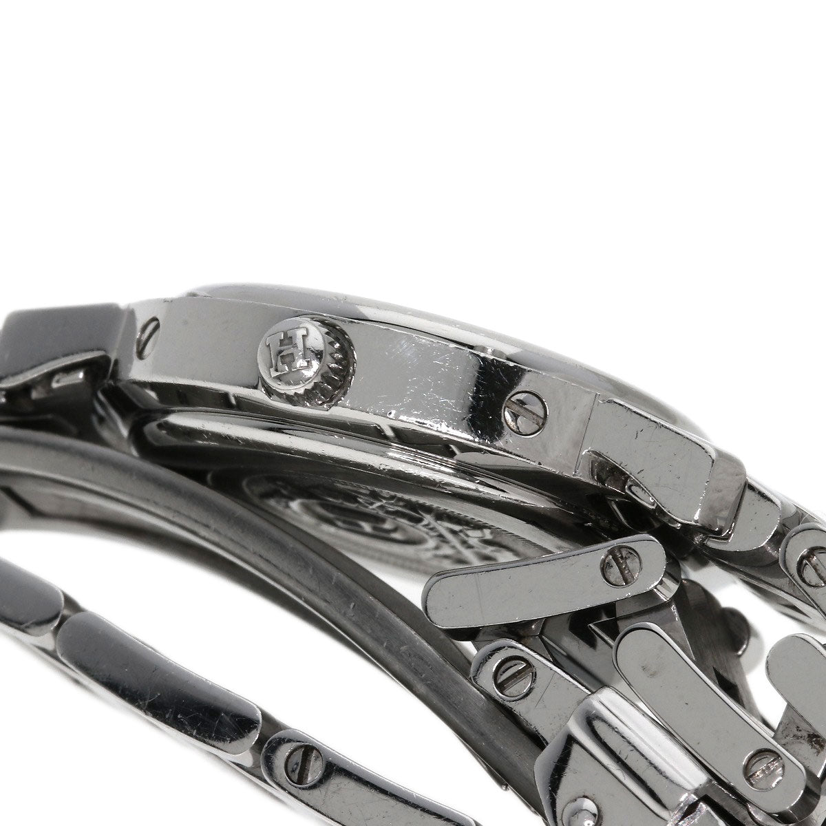 HERMES エルメス CL4.210 クリッパー ナクレ 腕時計 SS レディース 中古
