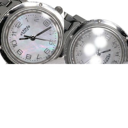 HERMES エルメス CL4.210 クリッパー ナクレ 腕時計 SS レディース 中古