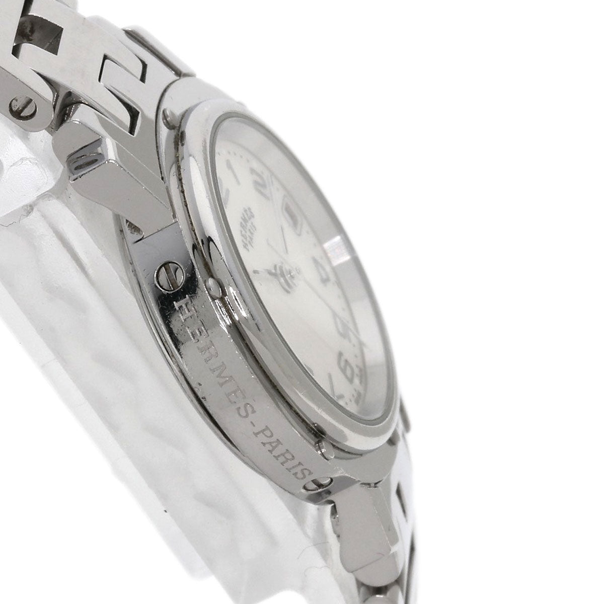 HERMES エルメス CL4.210 クリッパー ナクレ 腕時計 SS レディース 中古