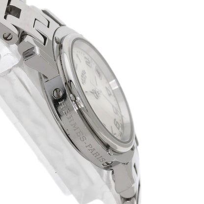 HERMES エルメス CL4.210 クリッパー ナクレ 腕時計 SS レディース 中古