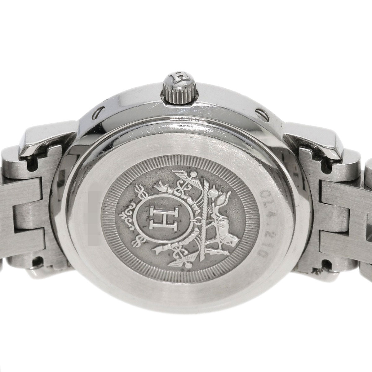 HERMES エルメス CL4.210 クリッパー ナクレ 腕時計 SS レディース 中古