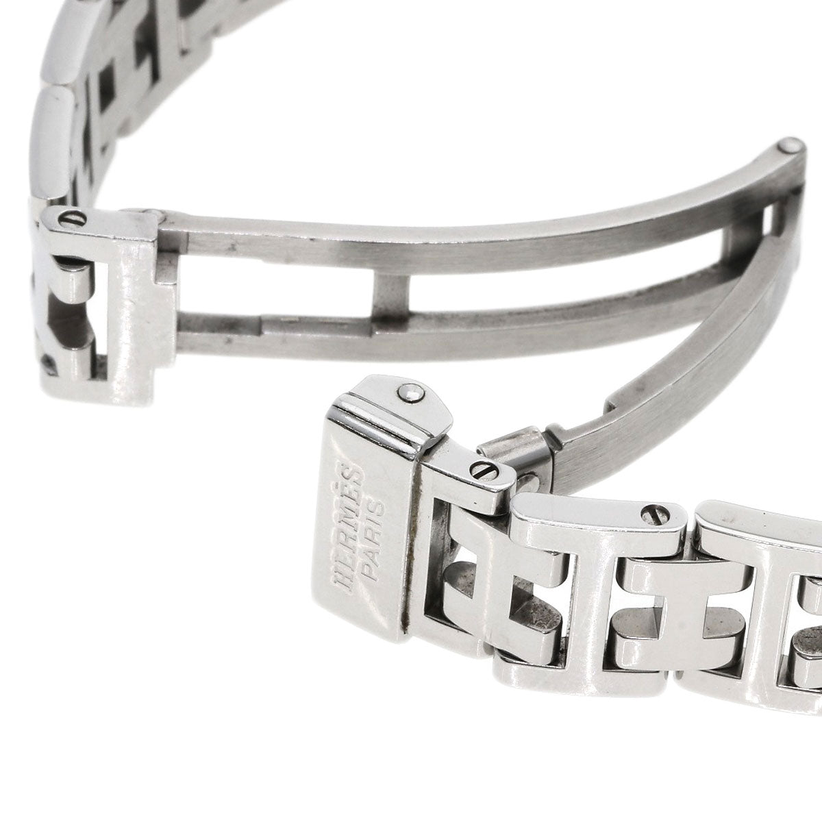 HERMES エルメス CL4.210 クリッパー ナクレ 腕時計 SS レディース 中古