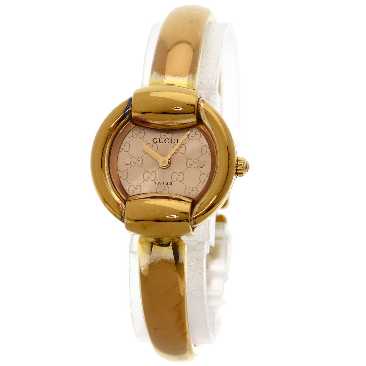 GUCCI グッチ 1400L ラウンドフェイス 腕時計 PGP レディース 中古