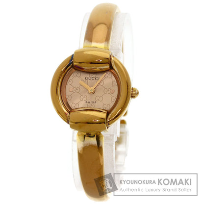 GUCCI グッチ 1400L ラウンドフェイス 腕時計 PGP レディース 中古
