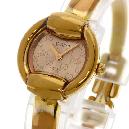 GUCCI グッチ 1400L ラウンドフェイス 腕時計 PGP レディース 中古