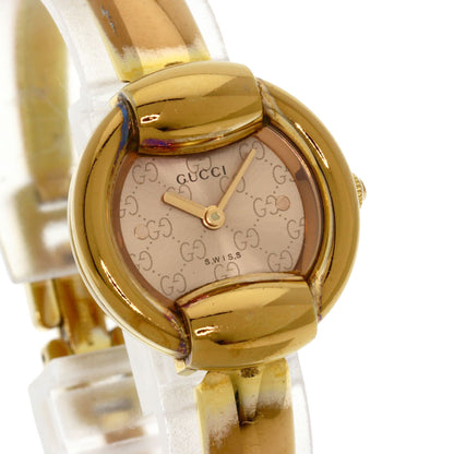 GUCCI グッチ 1400L ラウンドフェイス 腕時計 PGP レディース 中古