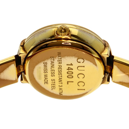 GUCCI グッチ 1400L ラウンドフェイス 腕時計 PGP レディース 中古