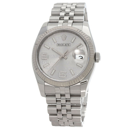 ROLEX ロレックス 116234 デイトジャスト 36 ウェーブ ダイヤモンド 腕時計 SS メンズ 中古