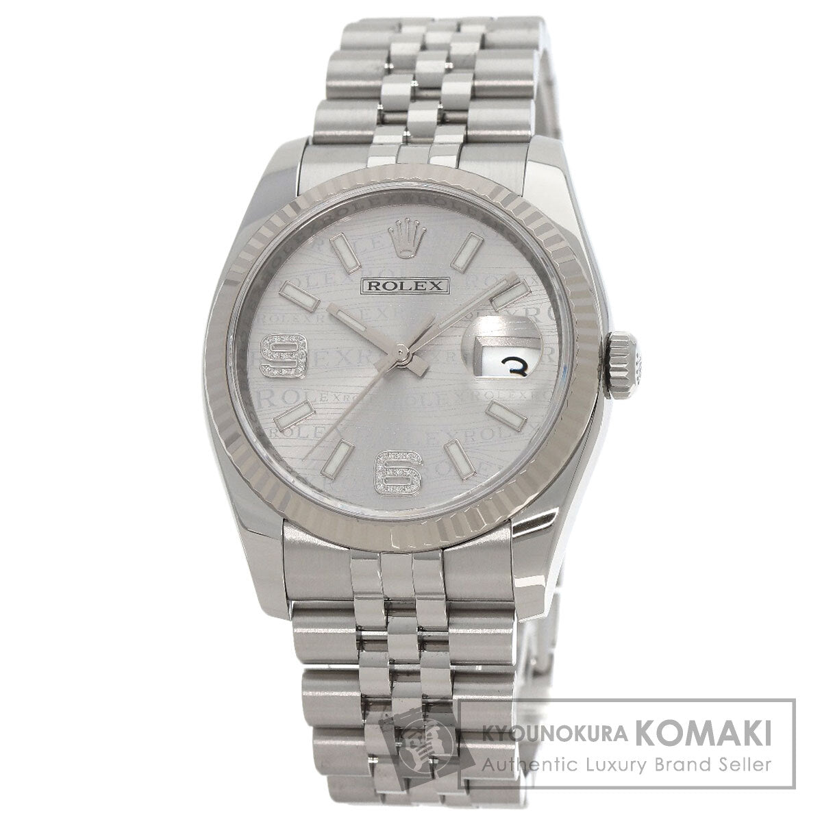 ROLEX ロレックス 116234 デイトジャスト 36 ウェーブ ダイヤモンド 腕時計 SS メンズ 中古