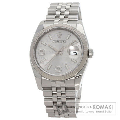 ROLEX ロレックス 116234 デイトジャスト 36 ウェーブ ダイヤモンド 腕時計 SS メンズ 中古