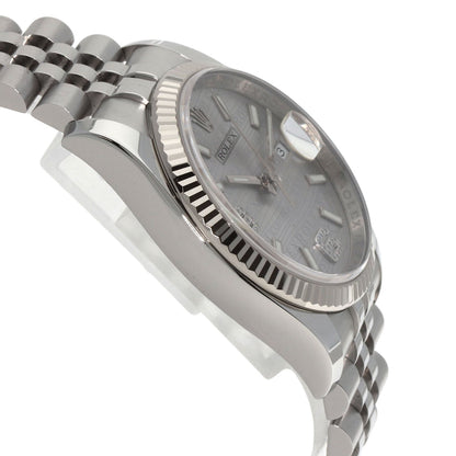 ROLEX ロレックス 116234 デイトジャスト 36 ウェーブ ダイヤモンド 腕時計 SS メンズ 中古
