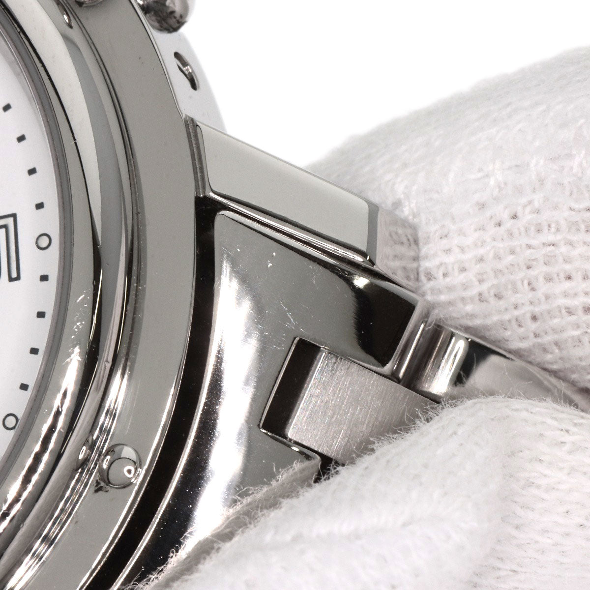 HERMES エルメス CL1.910 クリッパー クロノグラフ 腕時計 SS メンズ 中古