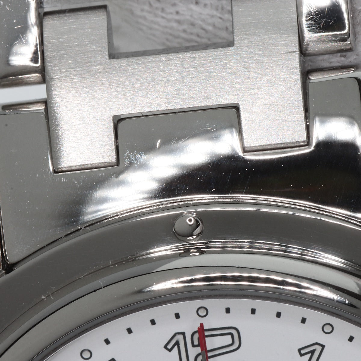 HERMES エルメス CL1.910 クリッパー クロノグラフ 腕時計 SS メンズ 中古