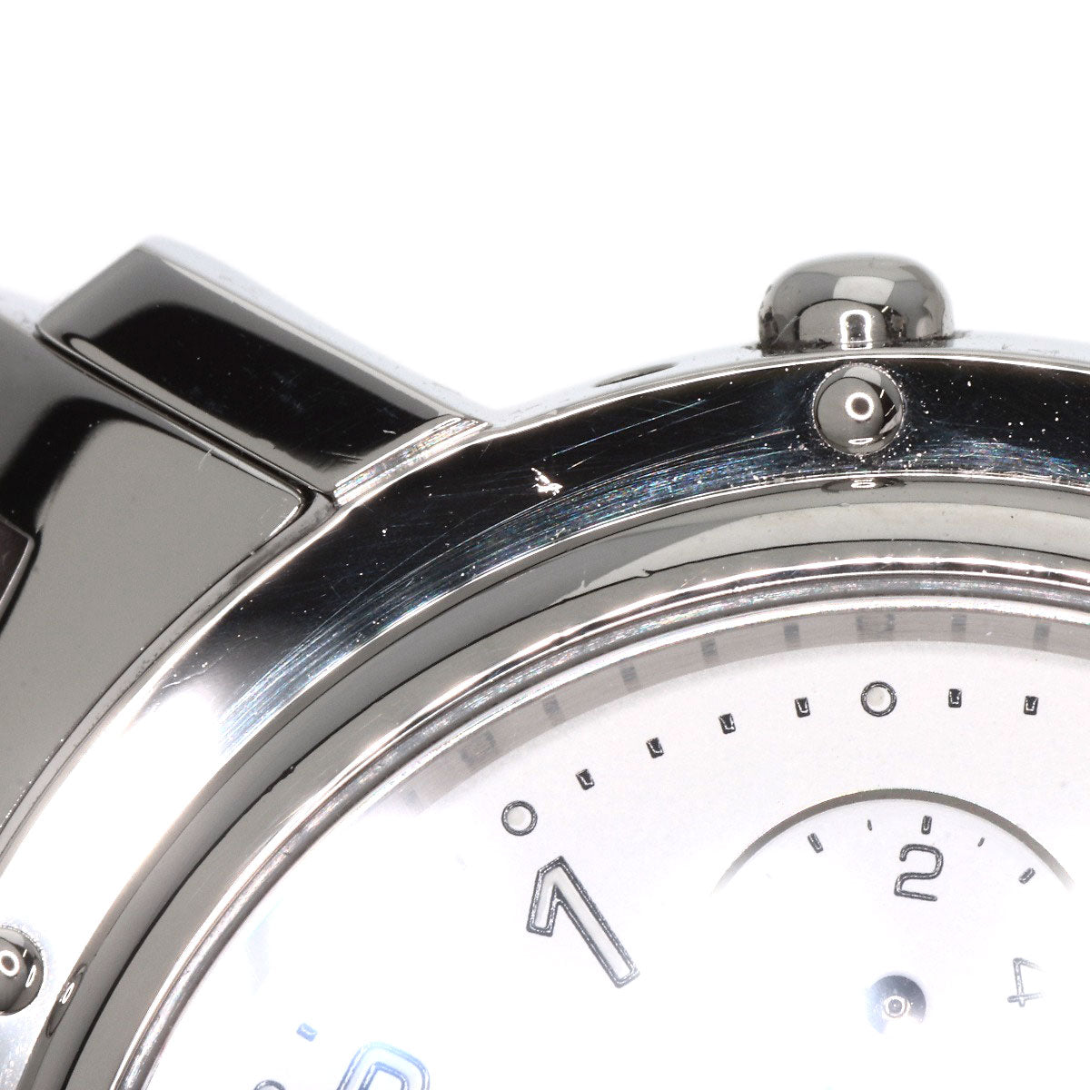 HERMES エルメス CL1.910 クリッパー クロノグラフ 腕時計 SS メンズ 中古