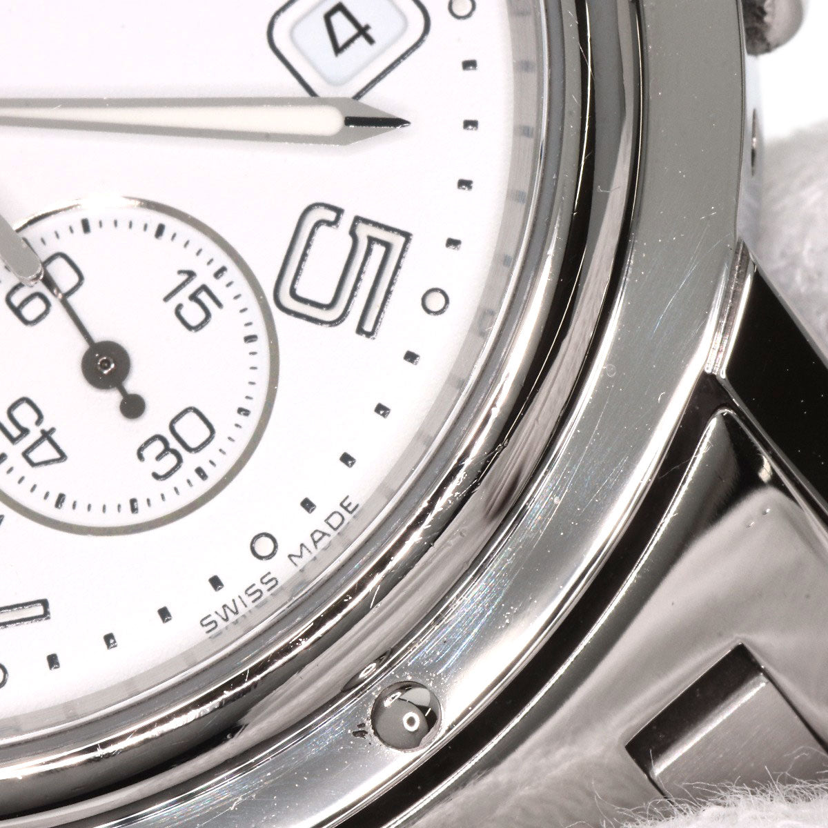 HERMES エルメス CL1.910 クリッパー クロノグラフ 腕時計 SS メンズ 中古
