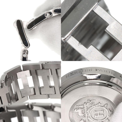 HERMES エルメス CL1.910 クリッパー クロノグラフ 腕時計 SS メンズ 中古