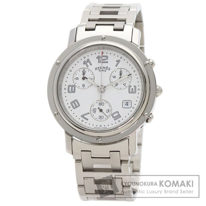 HERMES エルメス CL1.910 クリッパー クロノグラフ 腕時計 SS メンズ 中古
