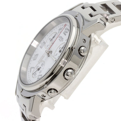 HERMES エルメス CL1.910 クリッパー クロノグラフ 腕時計 SS メンズ 中古