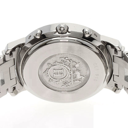 HERMES エルメス CL1.910 クリッパー クロノグラフ 腕時計 SS メンズ 中古