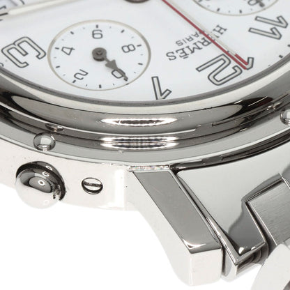 HERMES エルメス CL1.910 クリッパー クロノグラフ 腕時計 SS メンズ 中古