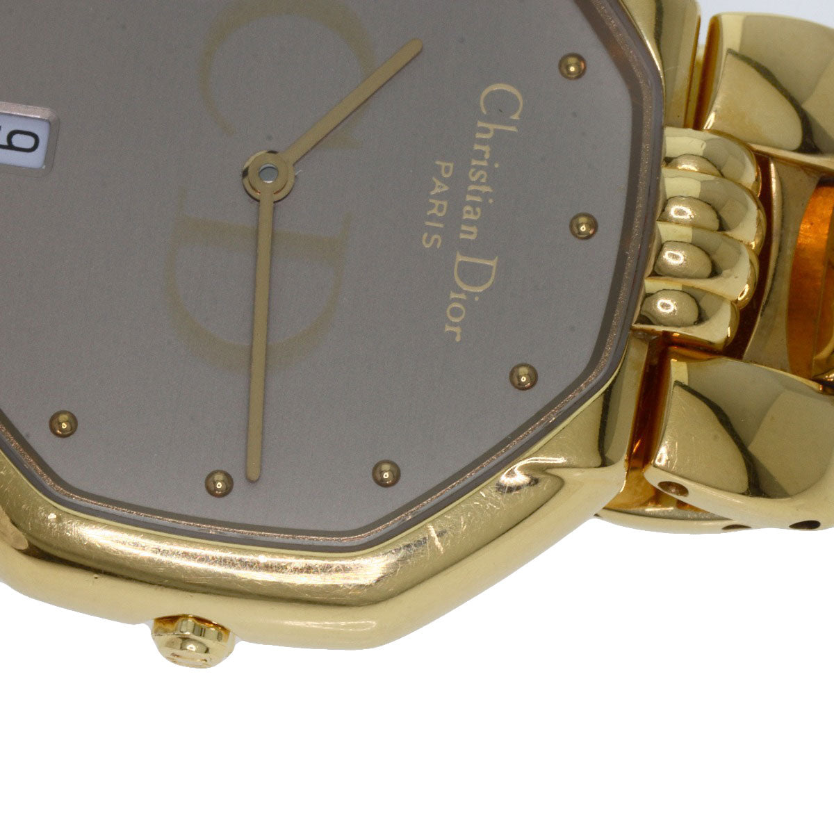 CHRISTIAN DIOR クリスチャンディオール 25.154 オクタゴン 腕時計 GP メンズ 中古