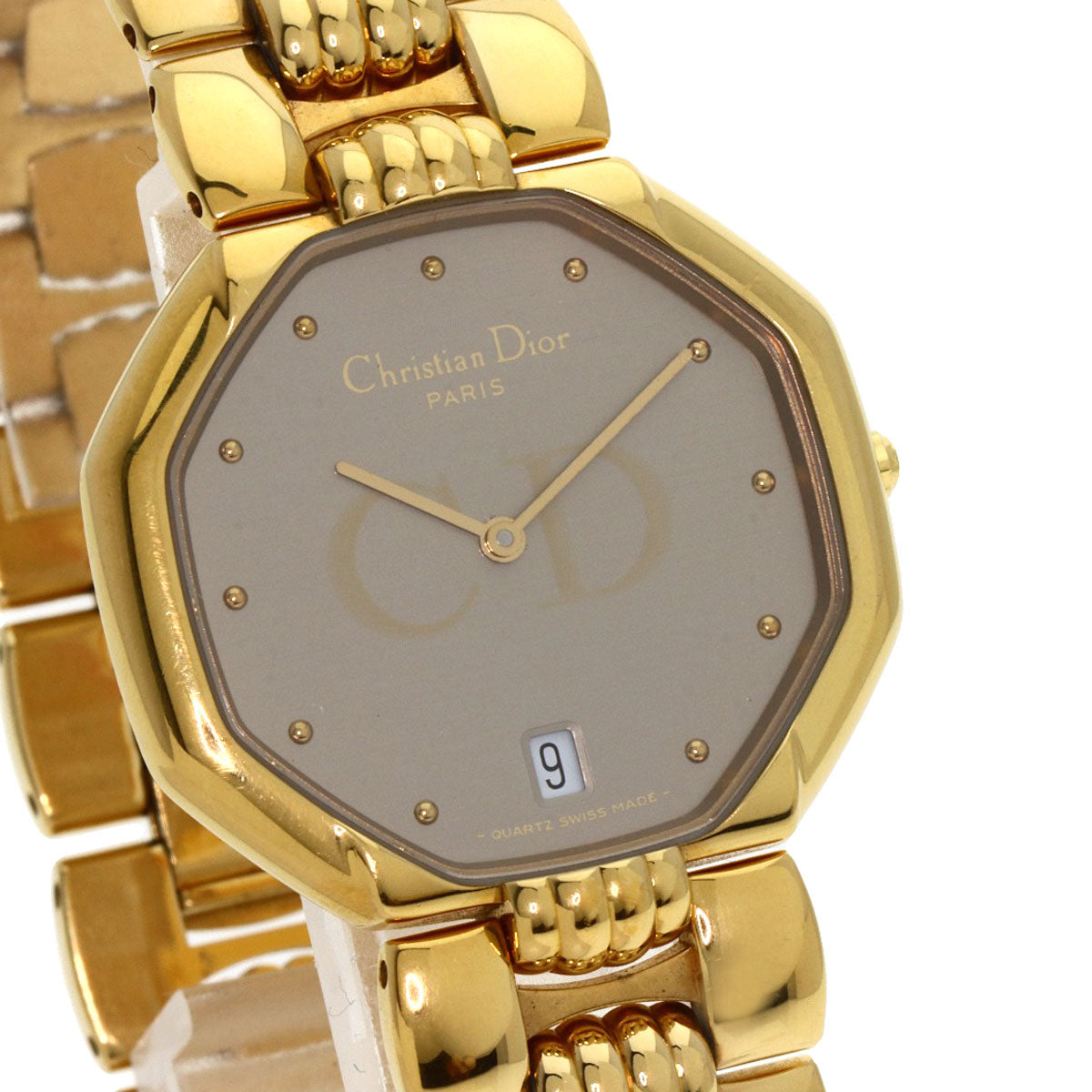 CHRISTIAN DIOR クリスチャンディオール 25.154 オクタゴン 腕時計 GP メンズ 中古