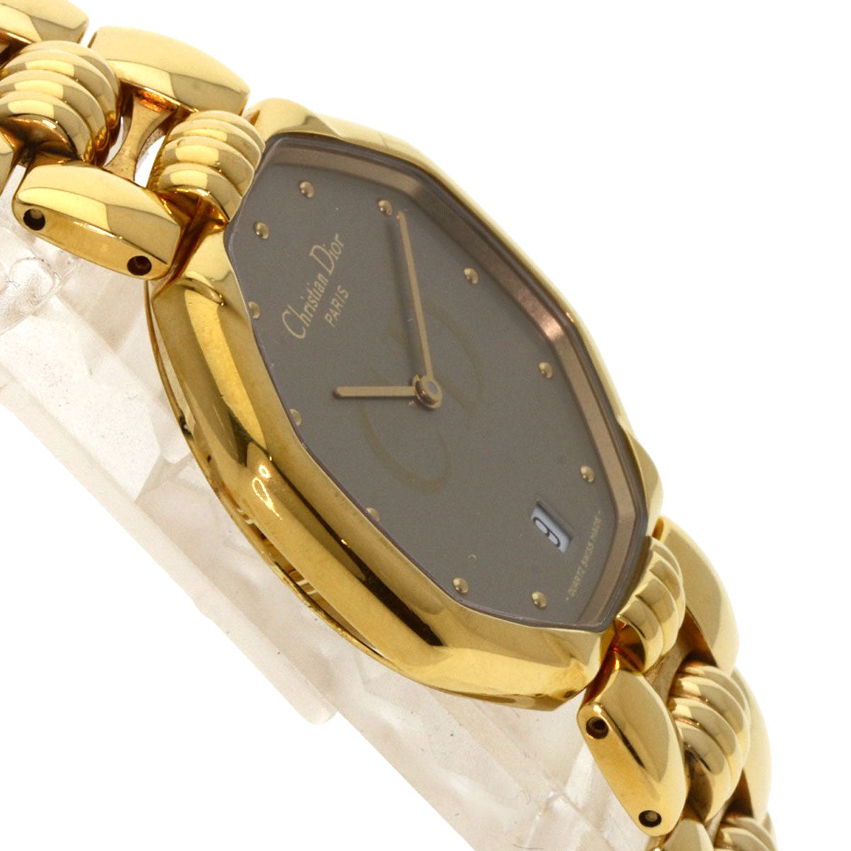 CHRISTIAN DIOR クリスチャンディオール 25.154 オクタゴン 腕時計 GP メンズ 中古