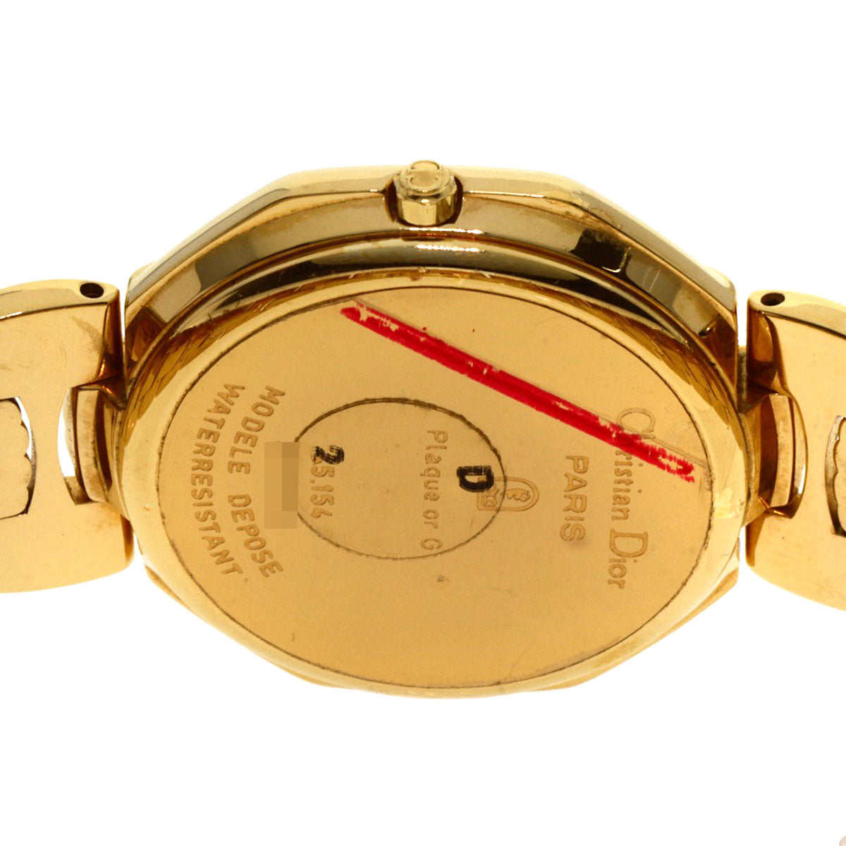 CHRISTIAN DIOR クリスチャンディオール 25.154 オクタゴン 腕時計 GP メンズ 中古
