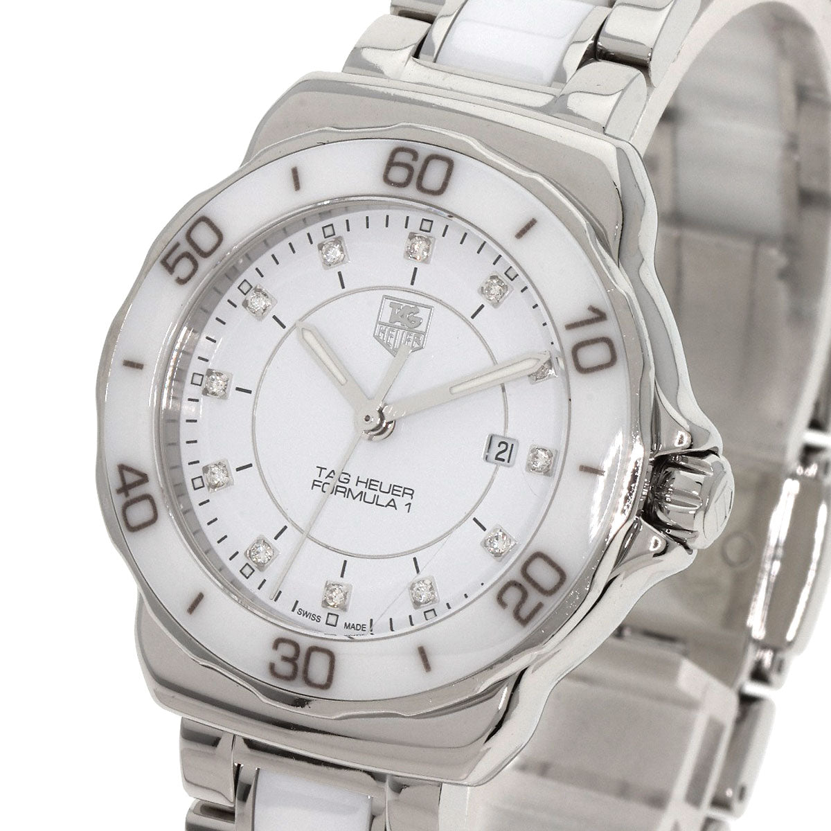 TAG HEUER タグホイヤー WAH1315.BA0868 フォーミュラ1 12P ダイヤモンド 腕時計 SS レディース 中古