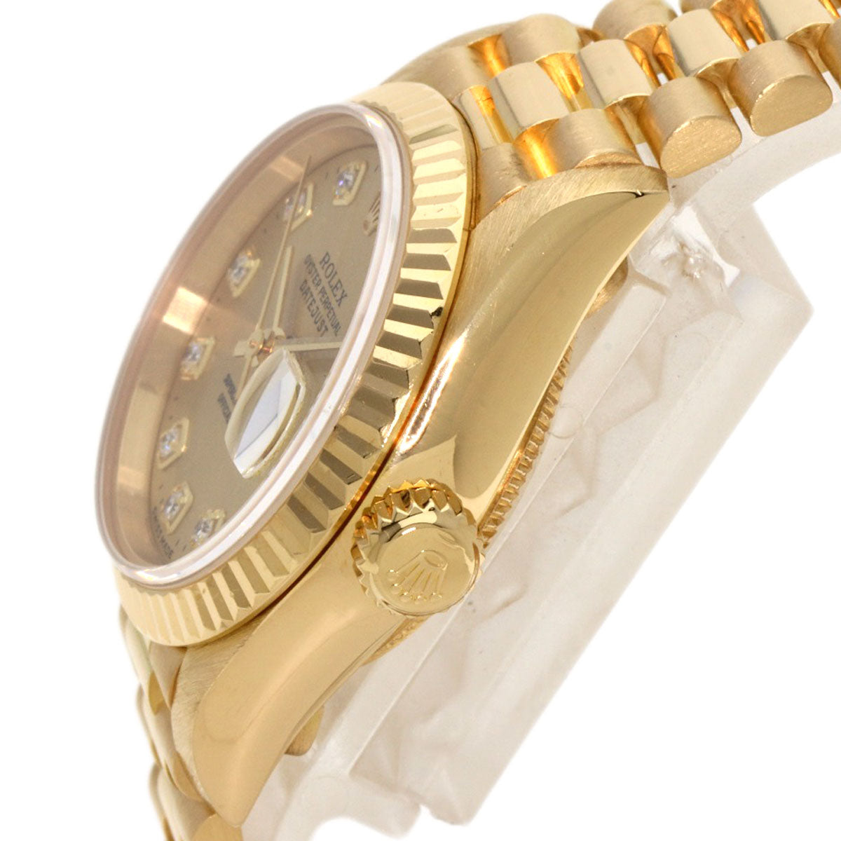 ROLEX ロレックス 69178G デイトジャスト 10P ダイヤモンド 腕時計 K18YG レディース 中古