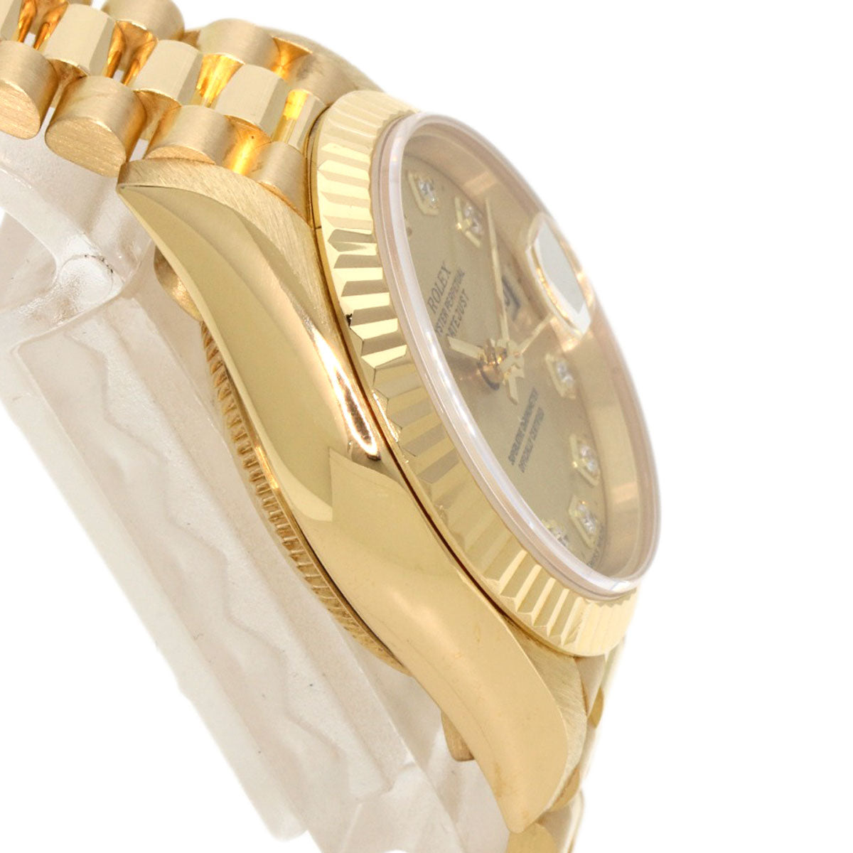 ROLEX ロレックス 69178G デイトジャスト 10P ダイヤモンド 腕時計 K18YG レディース 中古