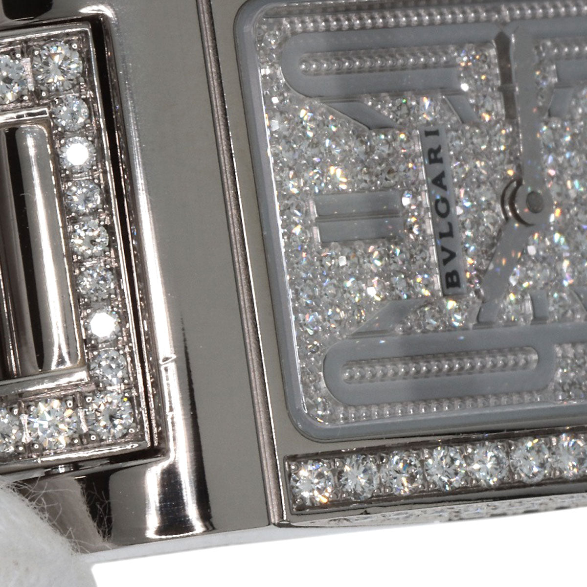BVLGARI ブルガリ RTW39G レッタンゴロ ダイヤモンド 腕時計 K18WG レディース 中古