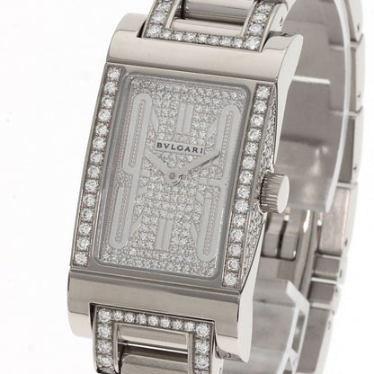 BVLGARI ブルガリ RTW39G レッタンゴロ ダイヤモンド 腕時計 K18WG レディース 中古