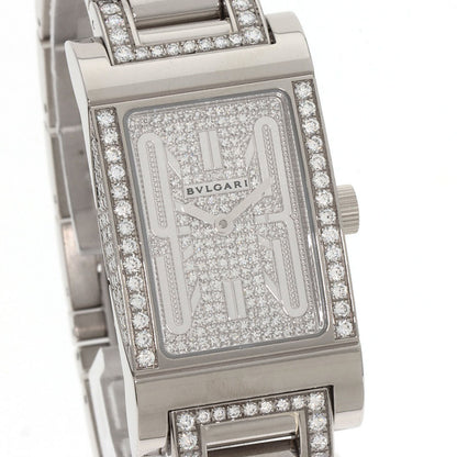 BVLGARI ブルガリ RTW39G レッタンゴロ ダイヤモンド 腕時計 K18WG レディース 中古