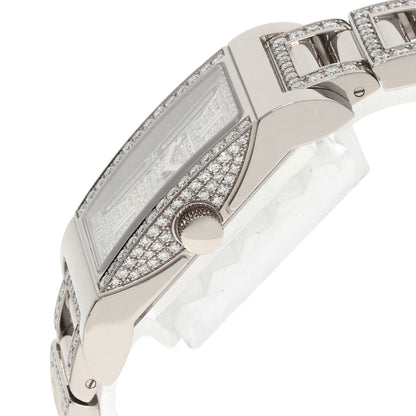 BVLGARI ブルガリ RTW39G レッタンゴロ ダイヤモンド 腕時計 K18WG レディース 中古