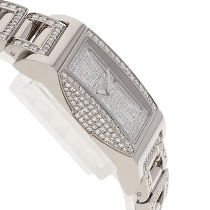 BVLGARI ブルガリ RTW39G レッタンゴロ ダイヤモンド 腕時計 K18WG レディース 中古