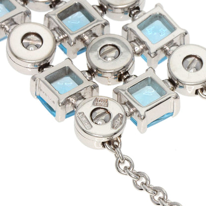 BVLGARI ブルガリ ルチア ブルートパーズ ダイヤモンド ネックレス K18WG レディース 中古