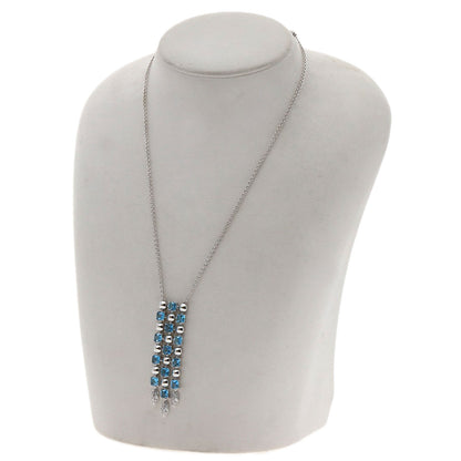 BVLGARI ブルガリ ルチア ブルートパーズ ダイヤモンド ネックレス K18WG レディース 中古