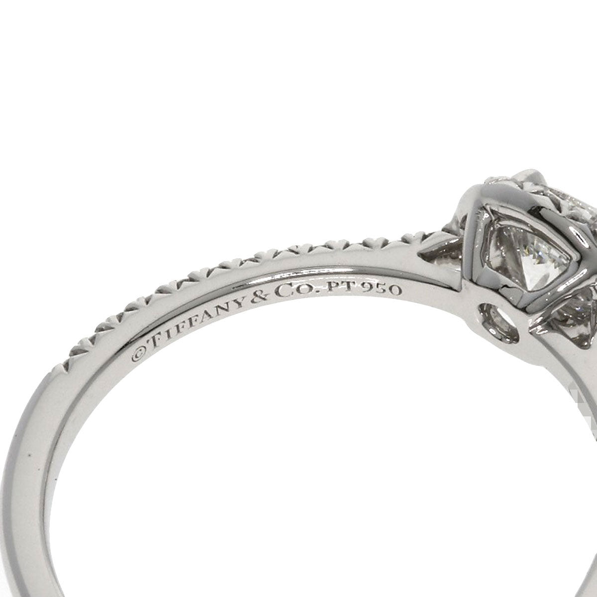 TIFFANY&Co. ティファニー ソレスト ダイヤモンド リング・指輪 PT950 レディース 中古