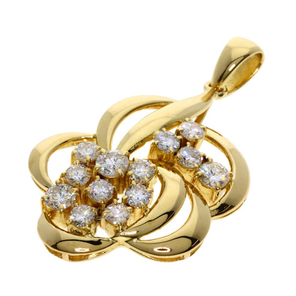 MIKIMOTO ミキモト ダイヤモンド ペンダントトップ K18YG レディース 中古