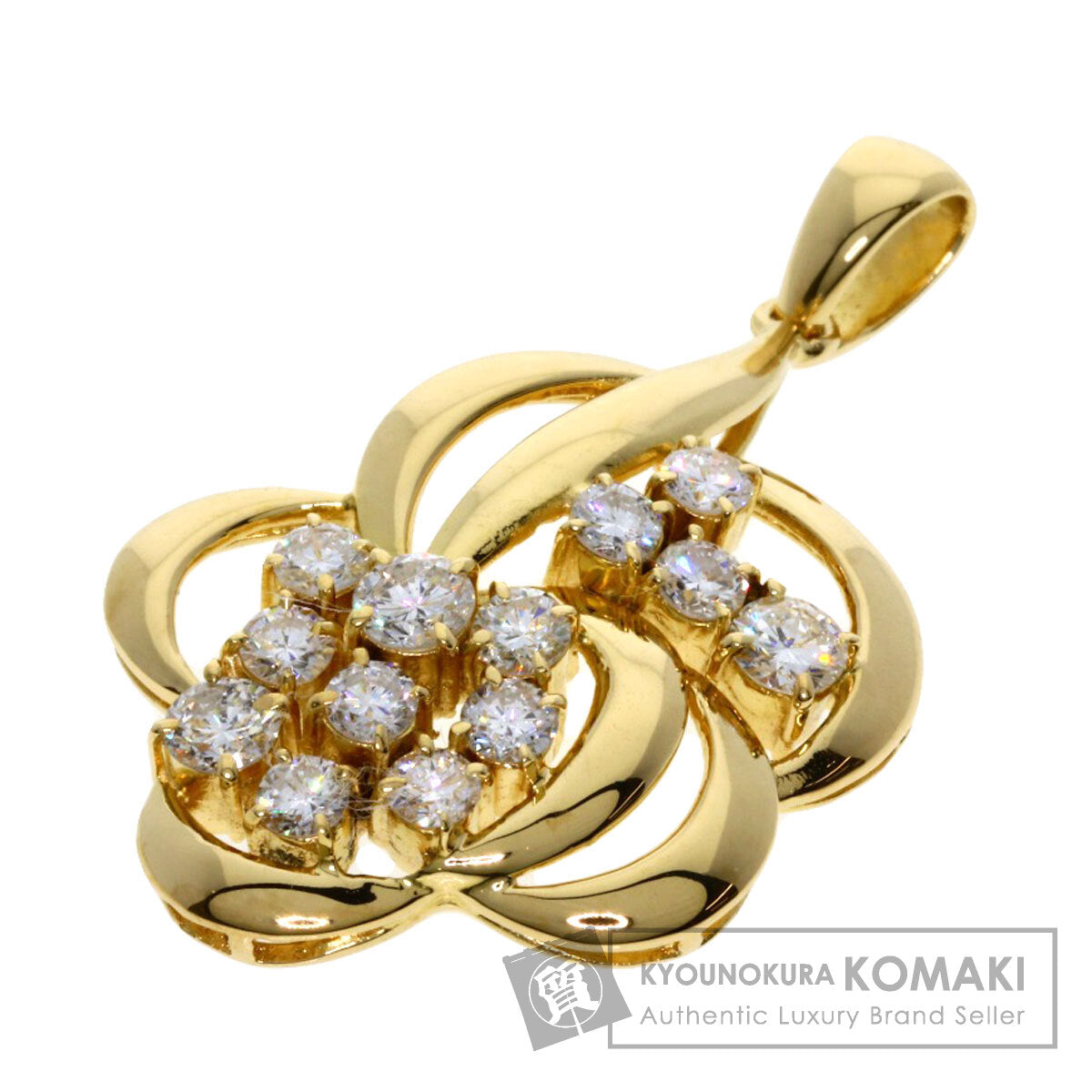 MIKIMOTO ミキモト ダイヤモンド ペンダントトップ K18YG レディース 中古