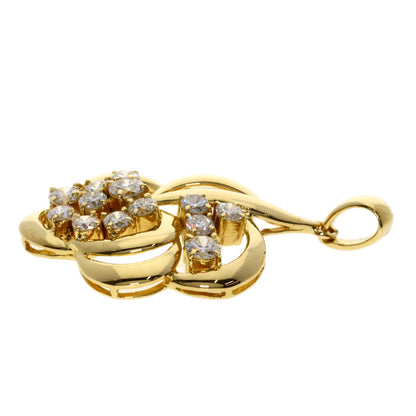 MIKIMOTO ミキモト ダイヤモンド ペンダントトップ K18YG レディース 中古