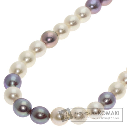 TASAKI タサキ マルチカラー 淡水パール 真珠 ダイヤモンド ネックレス K18WG レディース 中古