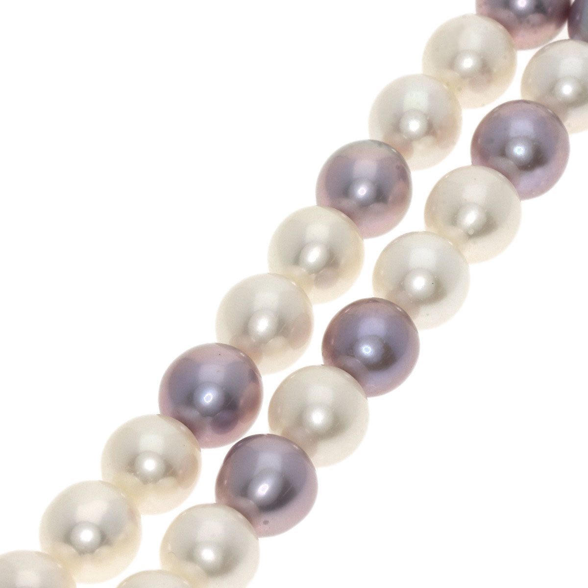 TASAKI タサキ マルチカラー 淡水パール 真珠 ダイヤモンド ネックレス K18WG レディース 中古