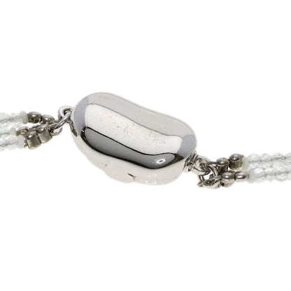SELECT JEWELRY セレクトジュエリー 水晶 クリスタル ラピスラズリ 3連 ネックレス SV レディース 中古