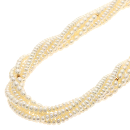 SELECT JEWELRY セレクトジュエリー 淡水パール 真珠 6連 ネックレス SV レディース 中古