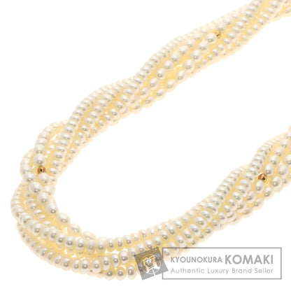 SELECT JEWELRY セレクトジュエリー 淡水パール 真珠 6連 ネックレス SV レディース 中古