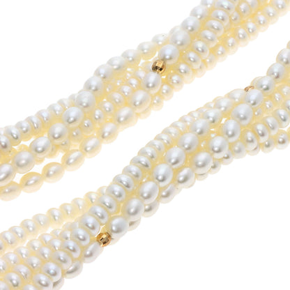 SELECT JEWELRY セレクトジュエリー 淡水パール 真珠 6連 ネックレス SV レディース 中古