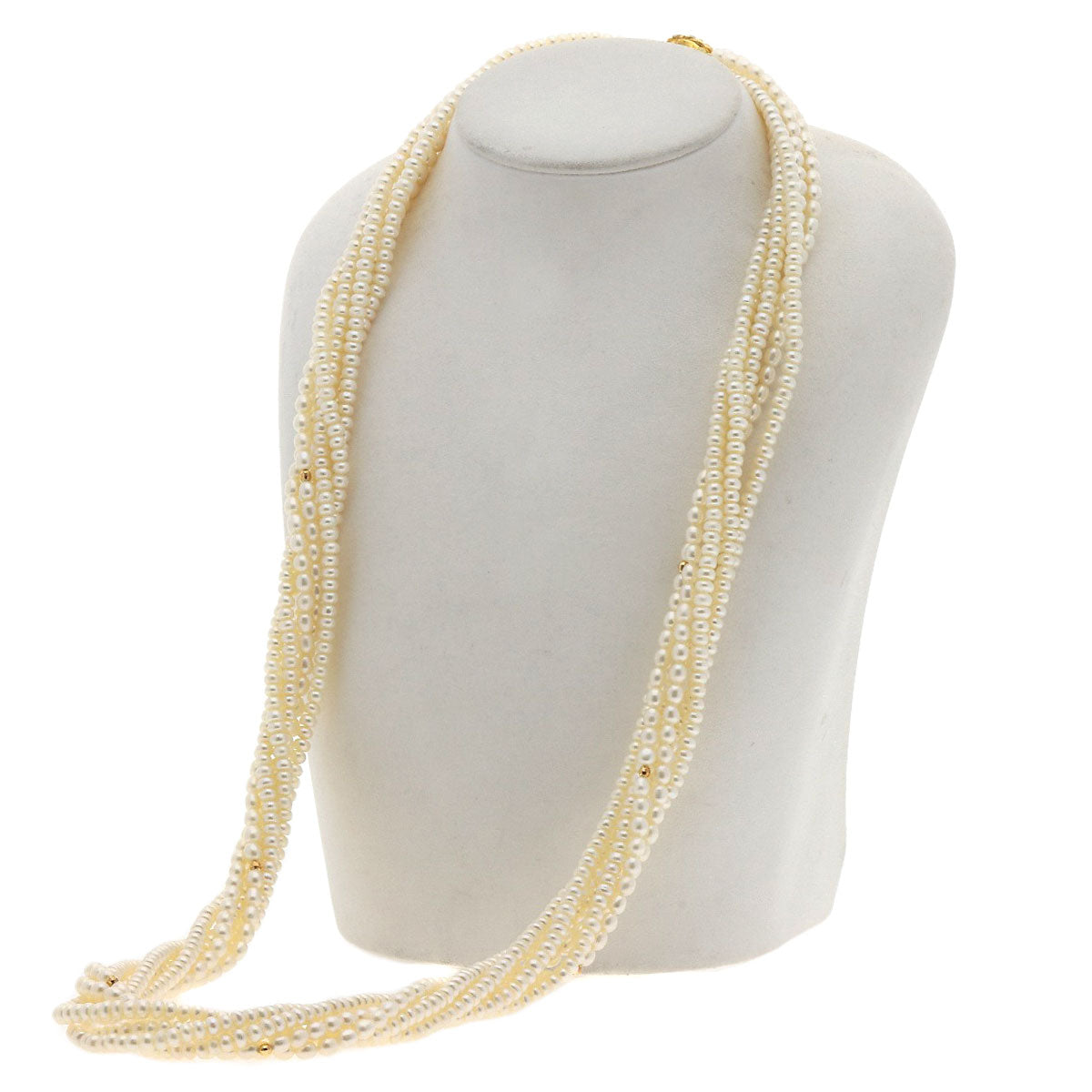 SELECT JEWELRY セレクトジュエリー 淡水パール 真珠 6連 ネックレス SV レディース 中古