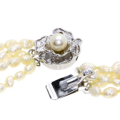 SELECT JEWELRY セレクトジュエリー 水晶 クリスタル・淡水パール 真珠 2点セット ネックレス SV レディース 中古